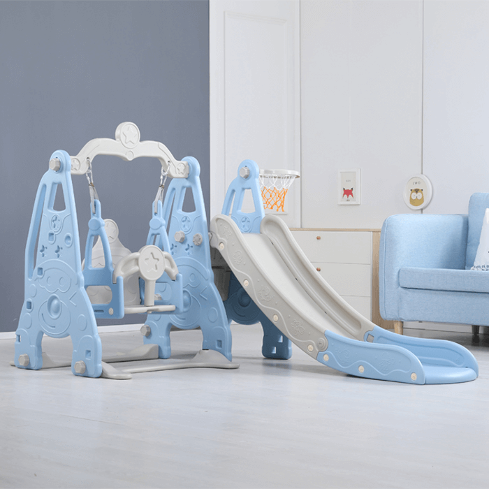 Children slide and swing set with clown design - union-play