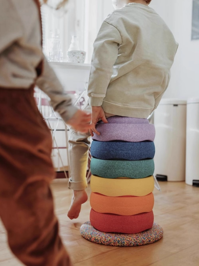 Colorful Kids Balance Stepping Stones for Sensory Training, Toddler Balance & Coordination Toys 9 kids balance stepping stones detail