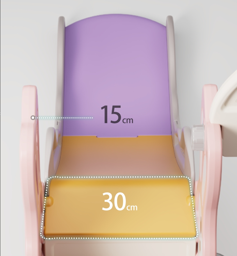 Rabbit Design Kids Slide for Toddlers Indoor Baby Slide with 142cm Extended Slide & Play Zone, Kids Playground Equipment for Home Kindergarten 10 rabbit slide detail