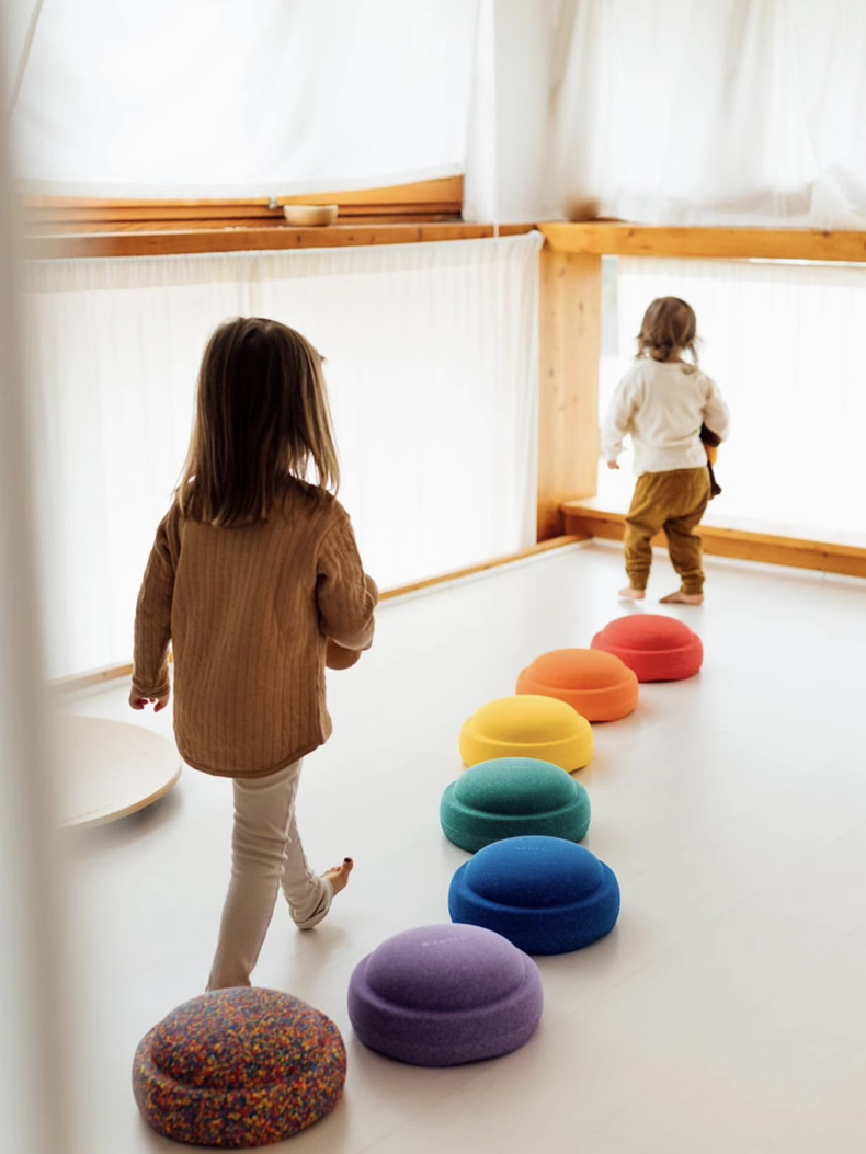 Colorful Kids Balance Stepping Stones for Sensory Training, Toddler Balance & Coordination Toys 10 kids balance stepping stones detail