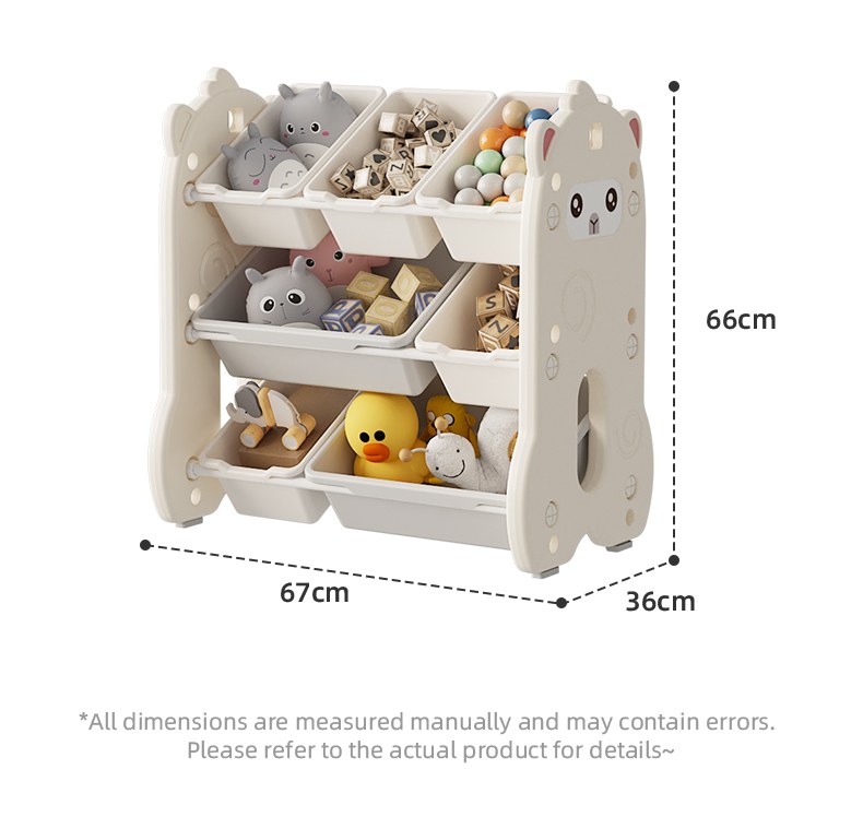Cute Alpaca Shelf Storage Bookshelf for Kids - Cute Animal Toy Bookshelf with Anti-Fall Storage Box, Kids Furniture for Bedroom Nursery 11 alpaca kids shelf detail