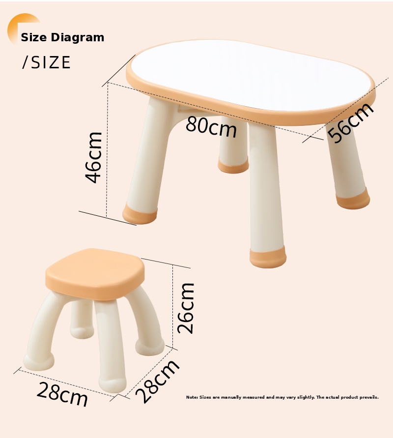 Kids Study Table & Chair Set with Drawing Board, Height Adjustable Toddler Desk and Chair - UN-TC01 14 Kids study table detail
