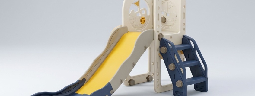 Ship Design Kids Slide for Toddlers, Indoor Baby Slide with Climbing Steps, Kids Playground Equipment for Home Kindergarten 1 Ship design kids slide