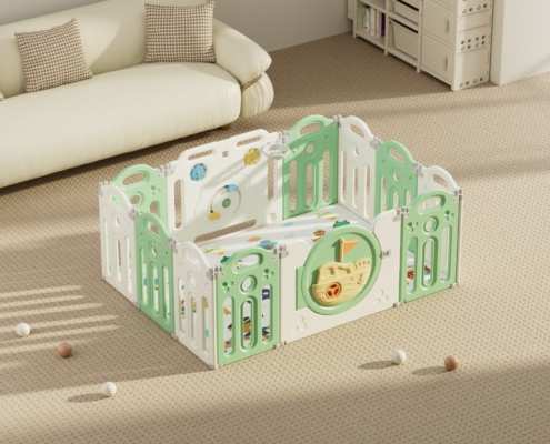 Pirate ship foldable playpen