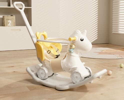 Kids Ride on Horse Rocking Horse for Toddlers - Cute Ride-On Toy Horse with Stable Base, Baby Rocking Horse for Indoor Outdoor Play 6 Kids ride on horse rocking horse