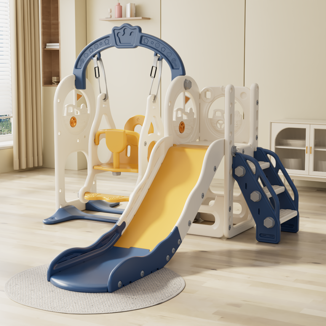 main_01 Ship slide with slide combo kids playground