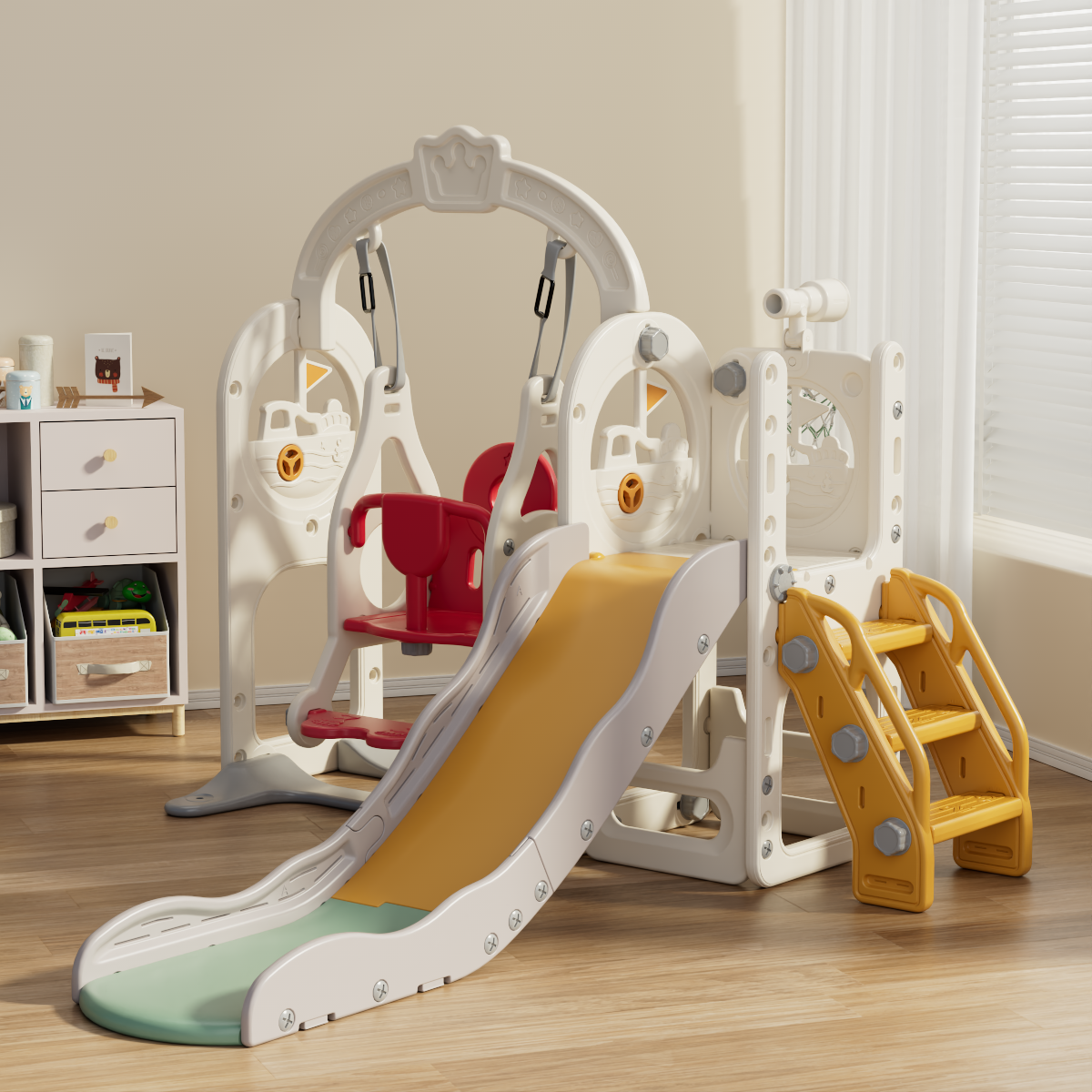 main_02 Ship slide with slide combo kids playground