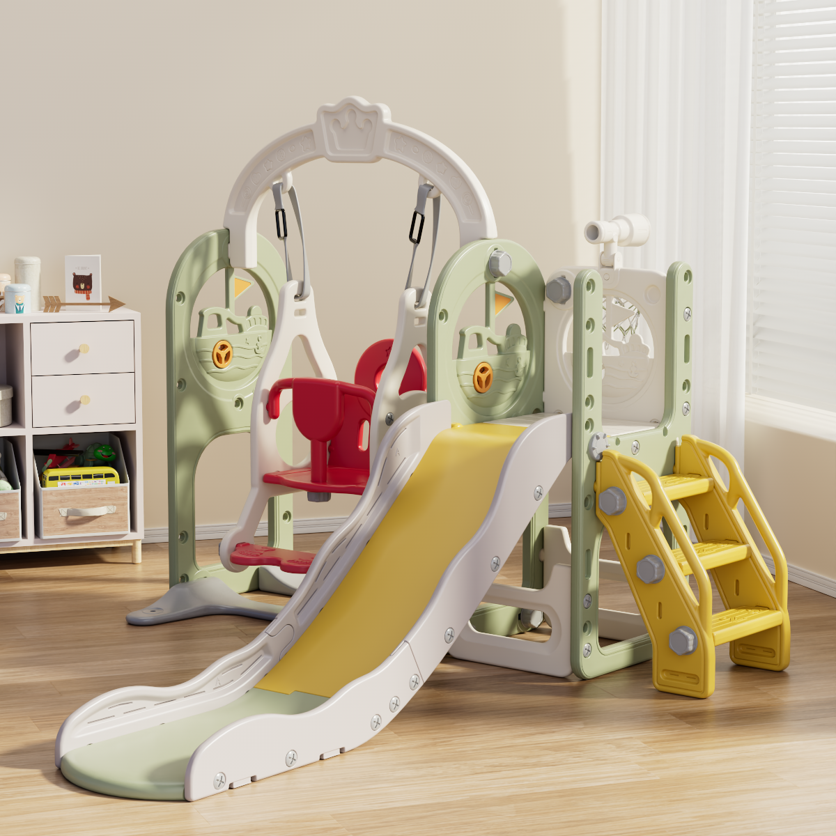 main_04 Ship slide with slide combo kids playground