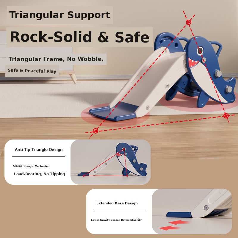 main_05 Shark foldable kids slide