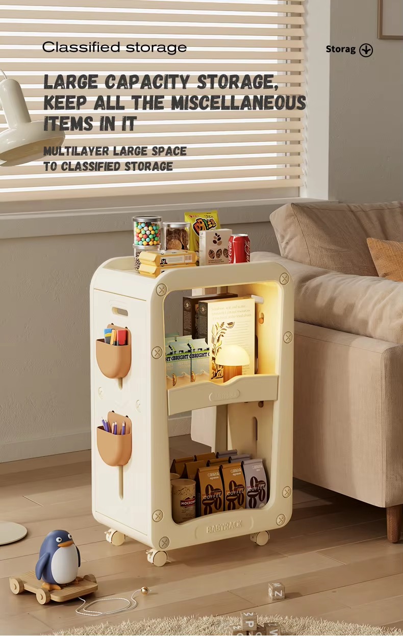 kids rolling storage cart detail