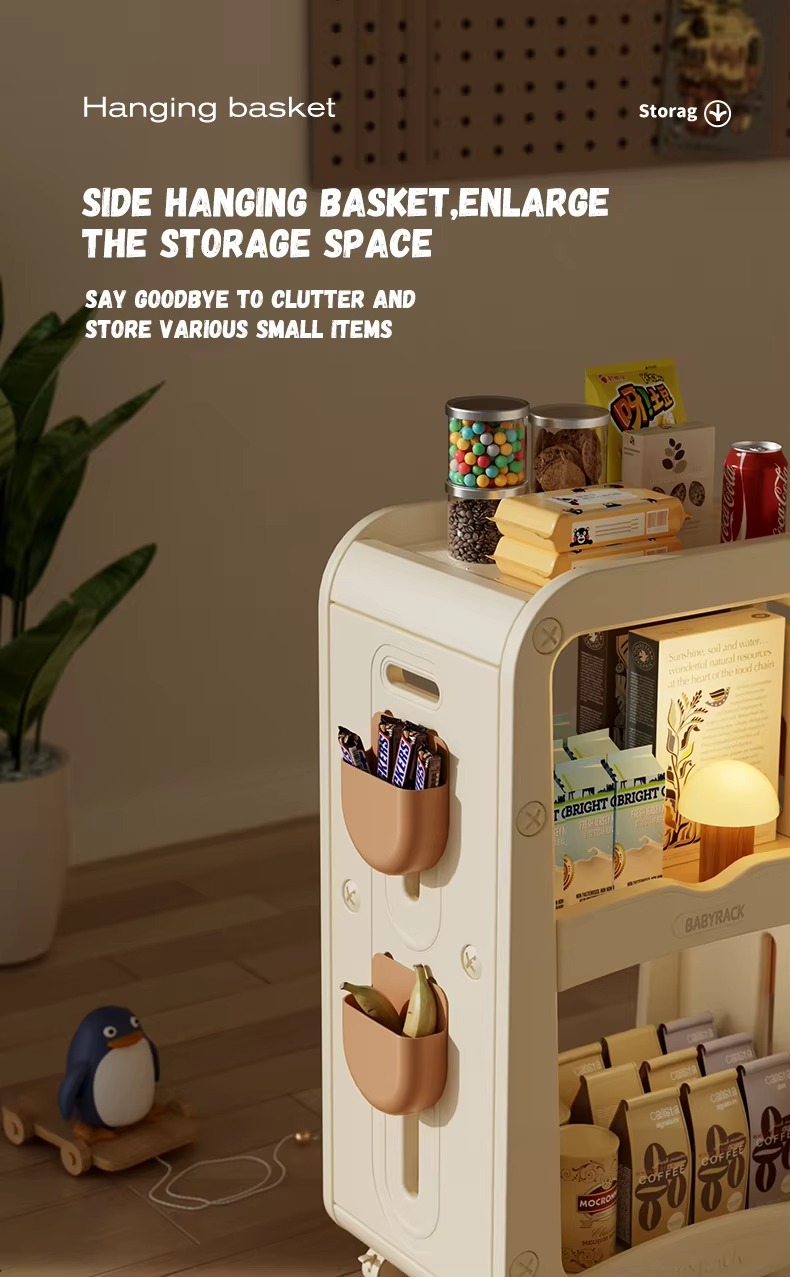 kids rolling storage cart detail