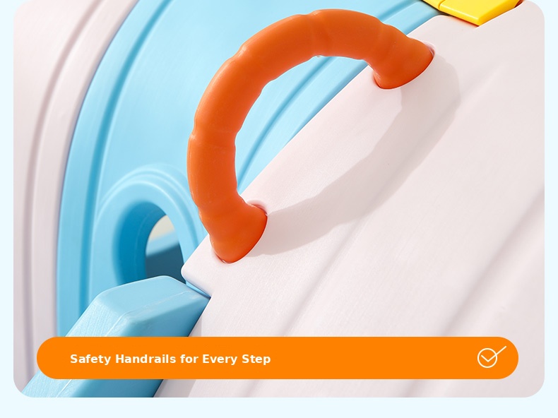 Animal Design Kids Crawl Tunnel Playhouse - Indoor Climb & Crawl Play Set with Mini Slide, Curved Step Holes & Safety Handrails for Toddlers 11 Kids animal crawl tunnel playhouse detail 4
