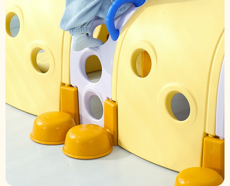Animal design kids crawl tunnel with slide detail 4