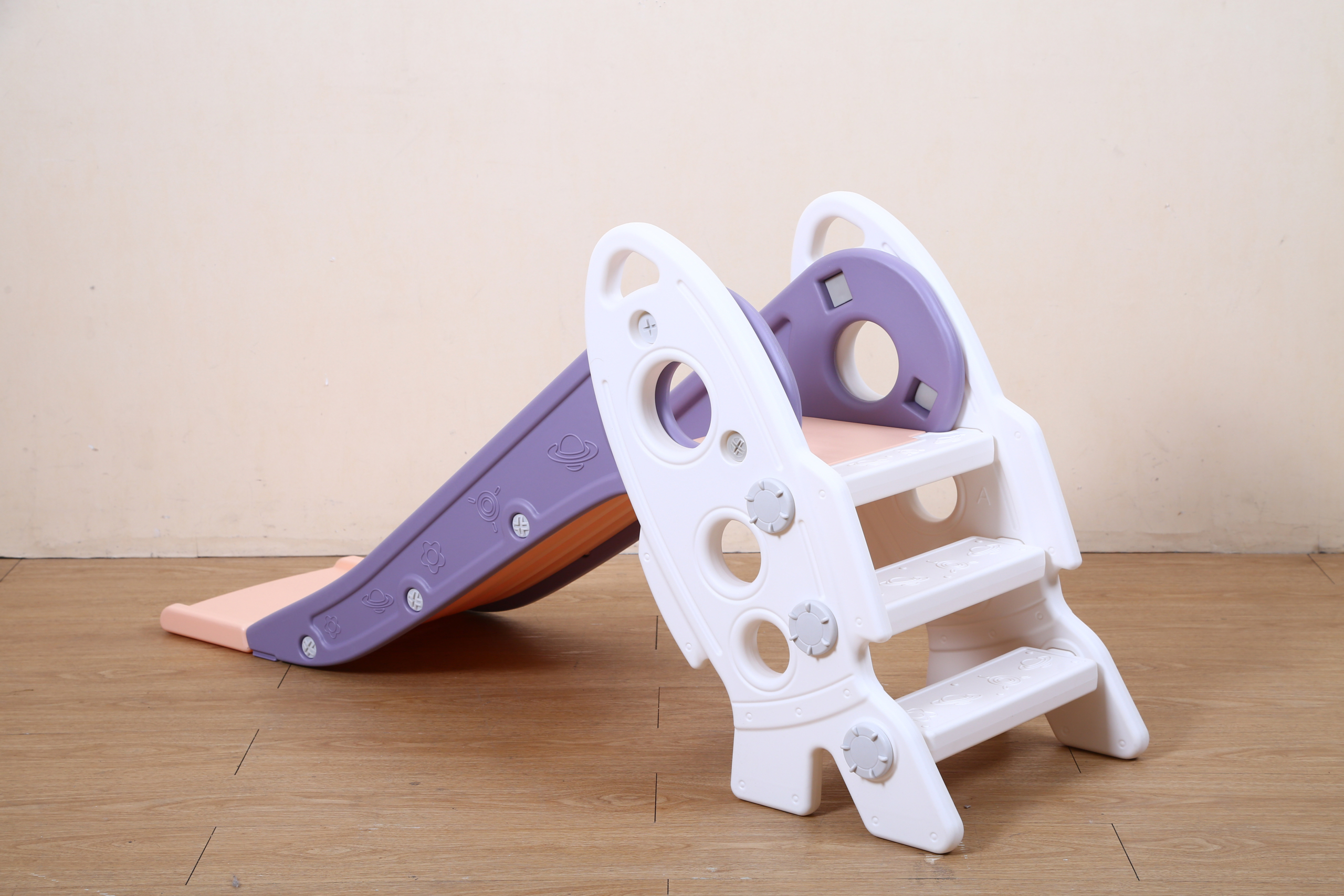 Rocket design kids slide for toddlers indoor baby slide