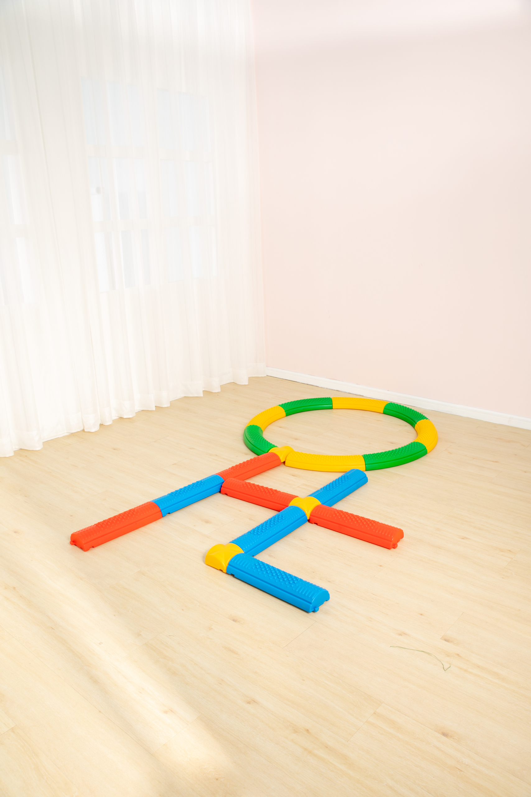 Colorful Kids Balance Beam Stepping Path for Sensory Training, Interlocking Toddler Balance Track Toys 10 kids sensory balance beam stepping path detail