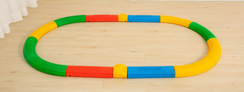 Colorful Kids Balance Beam Stepping Path for Sensory Training, Interlocking Toddler Balance Track Toys 1 Sensory Balance Beam Stepping Path
