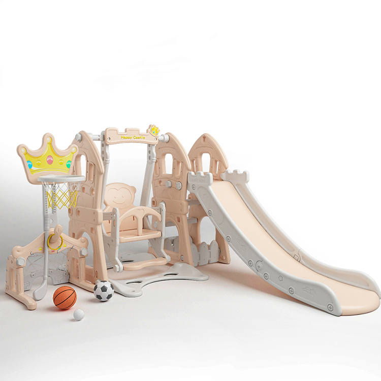 detail_01 Castle 5-in-1 Kids Slide and Swing Set detail 1