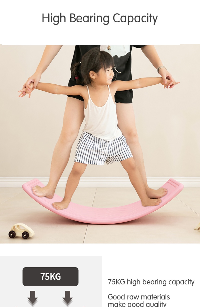 pink kids balance board wobble board for toddlers HDPE balance training