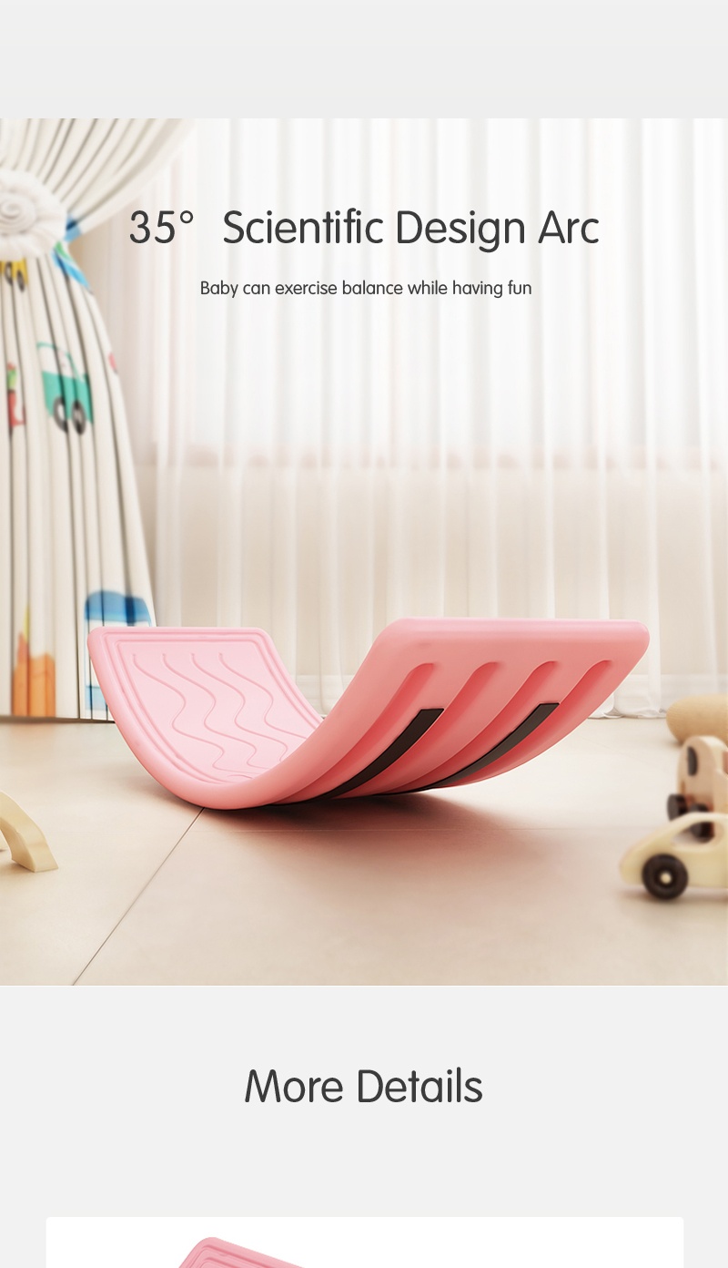 pink kids balance board wobble board for toddlers HDPE balance training