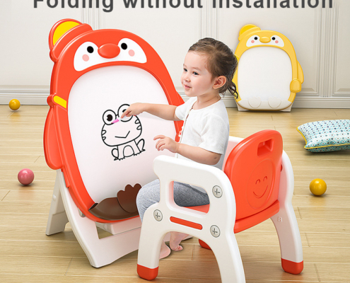 Penguin kids art easel drawing board